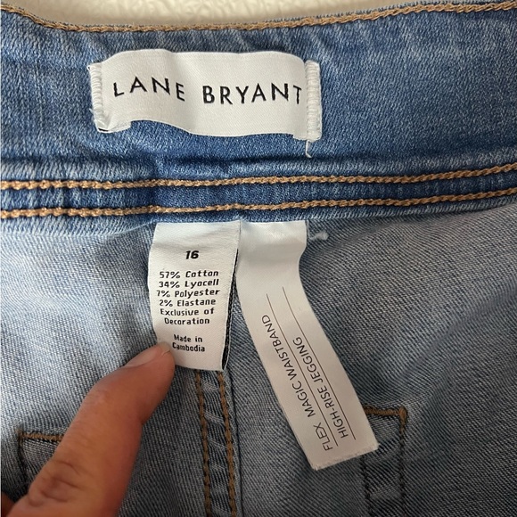 Lane Bryant Light Wash Flex Magic Waist Band High Rise Lace Jegging Size 16 - Picture 8 of 10